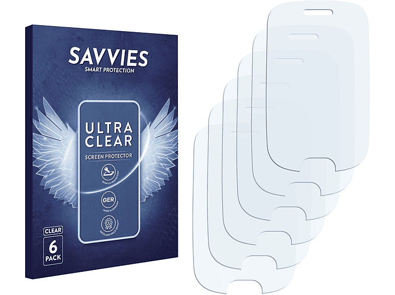 SAVVIES 6x klare Schutzfolie(für Alcatel One Touch OT-602)