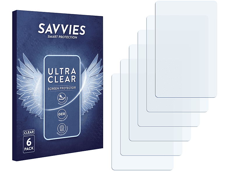 SAVVIES 6x klare Schutzfolie(für G2 T-Mobile Touch)