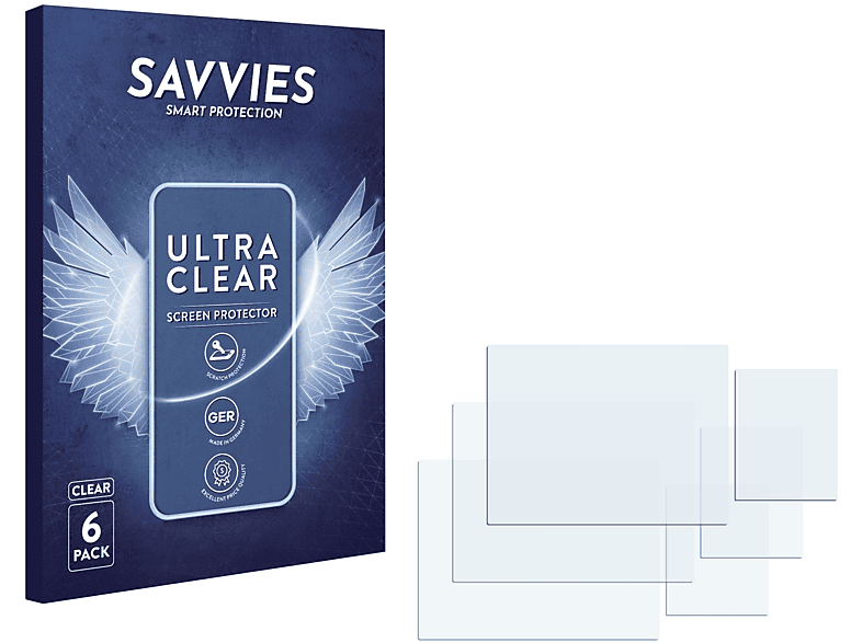 SAVVIES 6x klare Schutzfolie(für Samsung PL170)