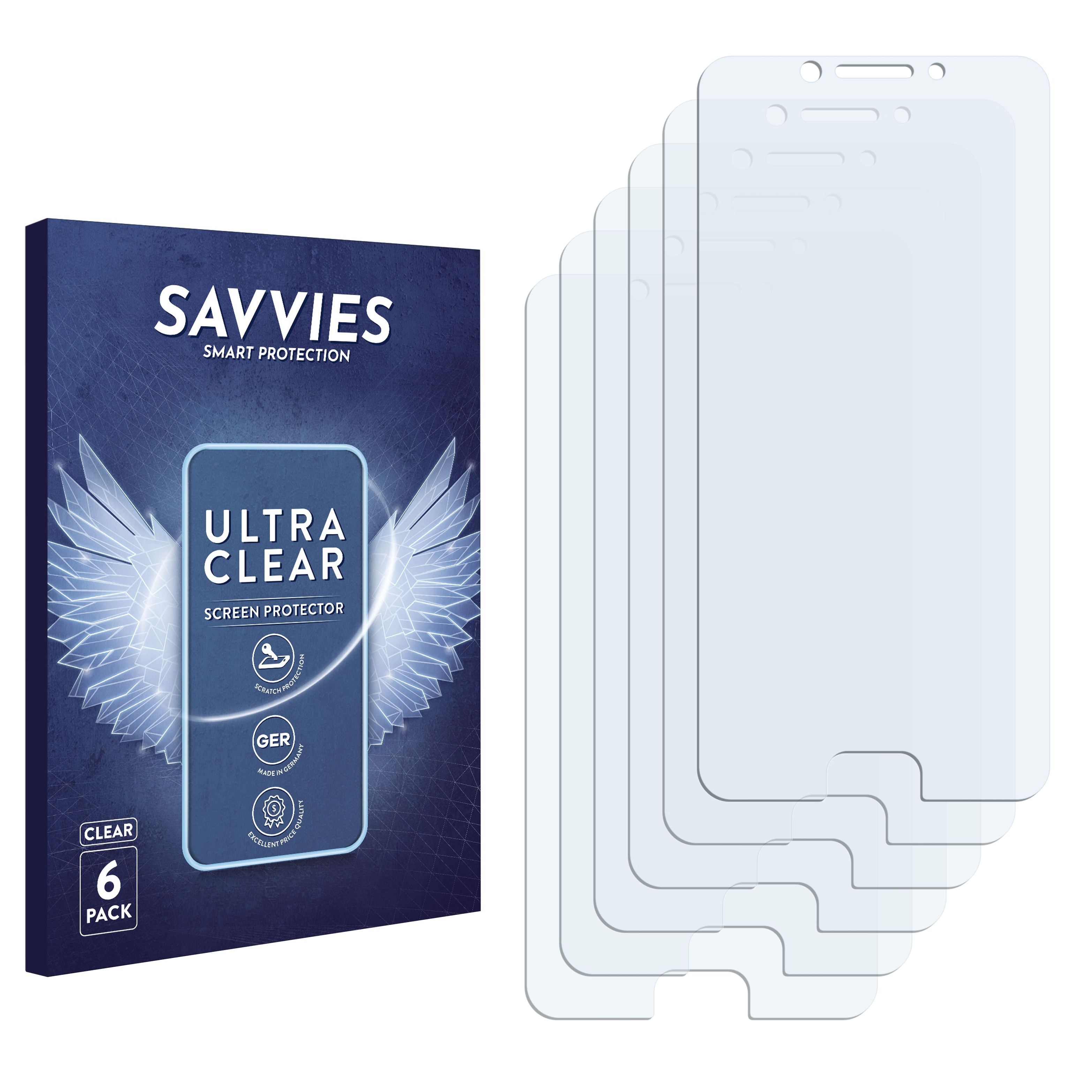 SAVVIES 6x C5 Pro) Galaxy klare Samsung Schutzfolie(für