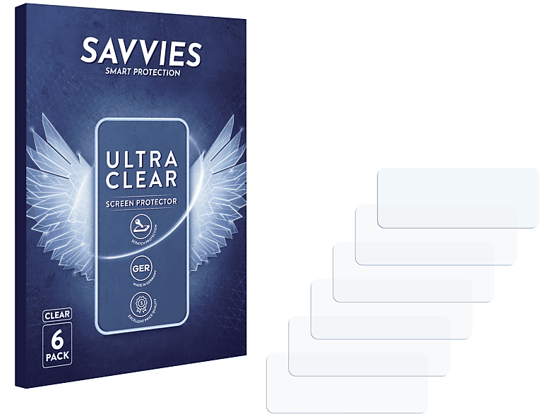 SAVVIES 6x klare Schutzfolie(für Dax Hub I5 Smartwatch Sport)