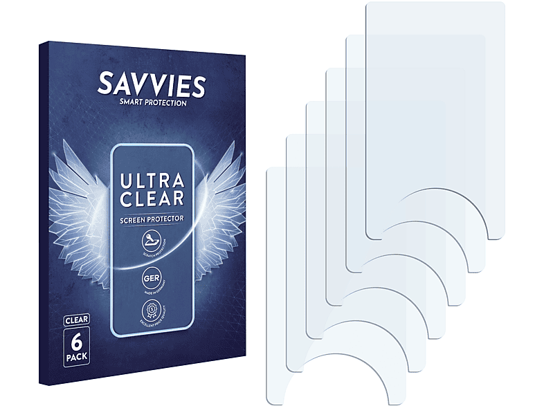 SAVVIES 6x klare Schutzfolie(für memup M24 HD)