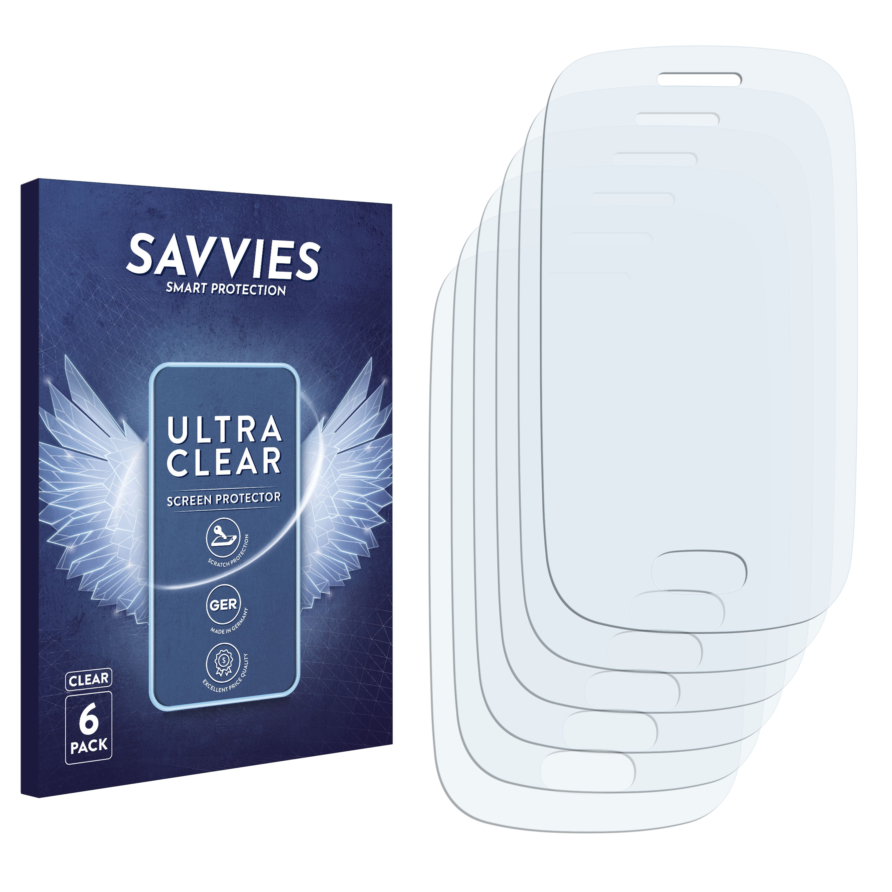 SAVVIES Neo Galaxy 6x klare S5310) Pocket Schutzfolie(für Samsung