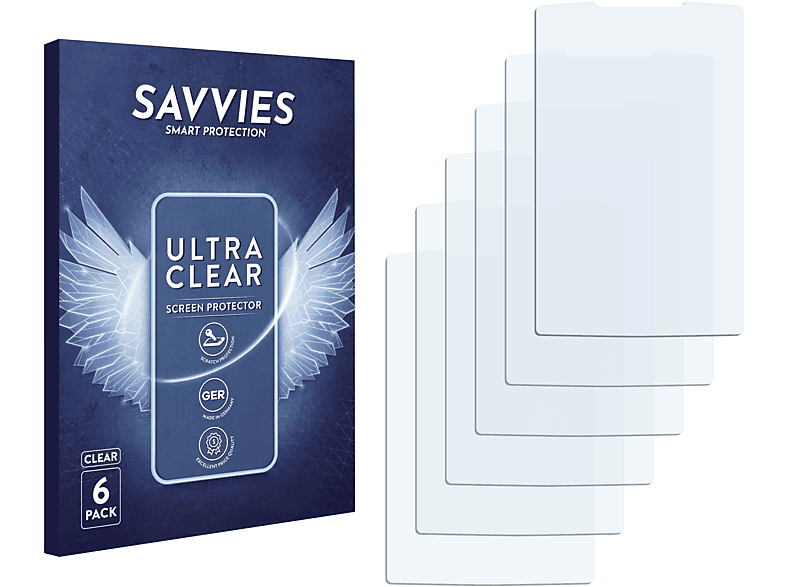 SAVVIES 6x klare Schutzfolie(für Samsung GT-S3500)