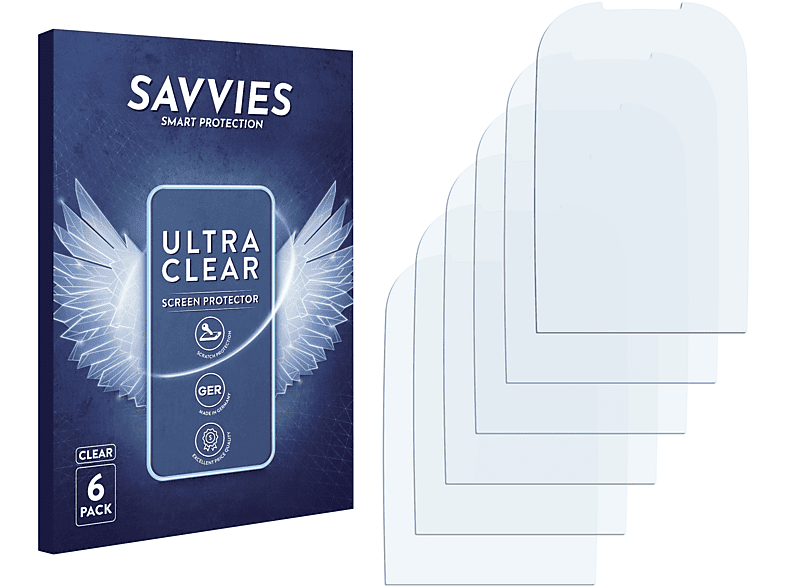 SAVVIES 6x klare Schutzfolie(für Samsung Europa I5500)