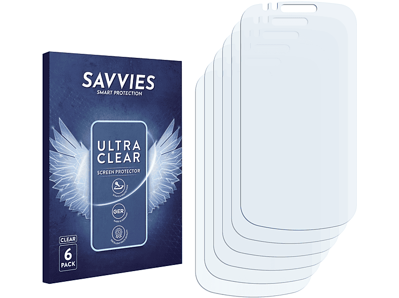 klare SGH-i917) Samsung Focus Schutzfolie(für 6x SAVVIES