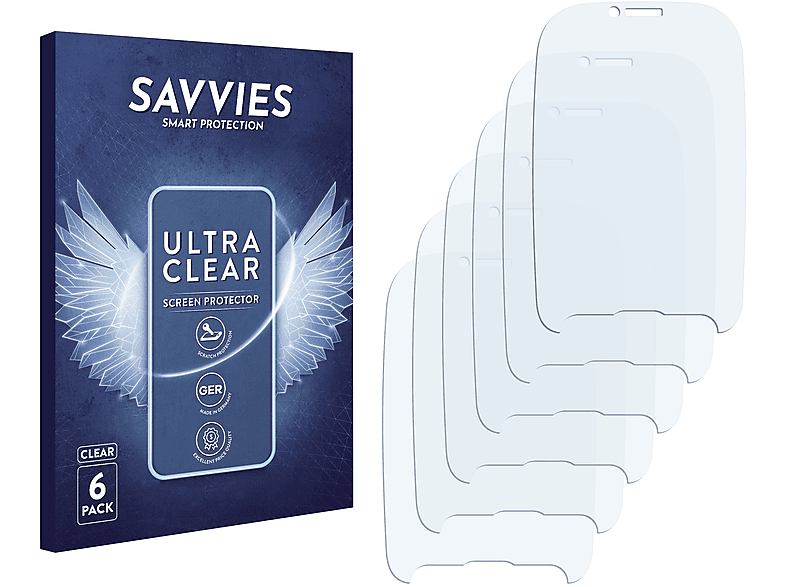 SAVVIES 6x klare Schutzfolie(für O2 XDA Zest)