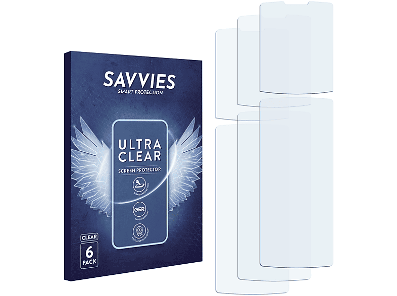 SAVVIES 6x klare Schutzfolie(für Samsung E1107)