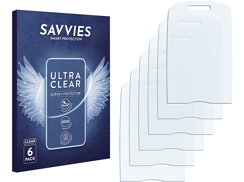 SAVVIES 6x klare Schutzfolie(für Samsung B3313 Corby Mate)