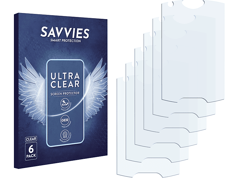 SAVVIES 6x klare Schutzfolie(für Samsung GT-S5350)