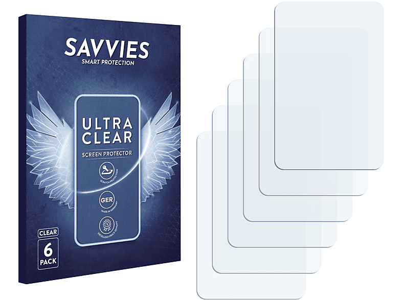SAVVIES 6x klare Schutzfolie(für Tecmobile Handy 150)