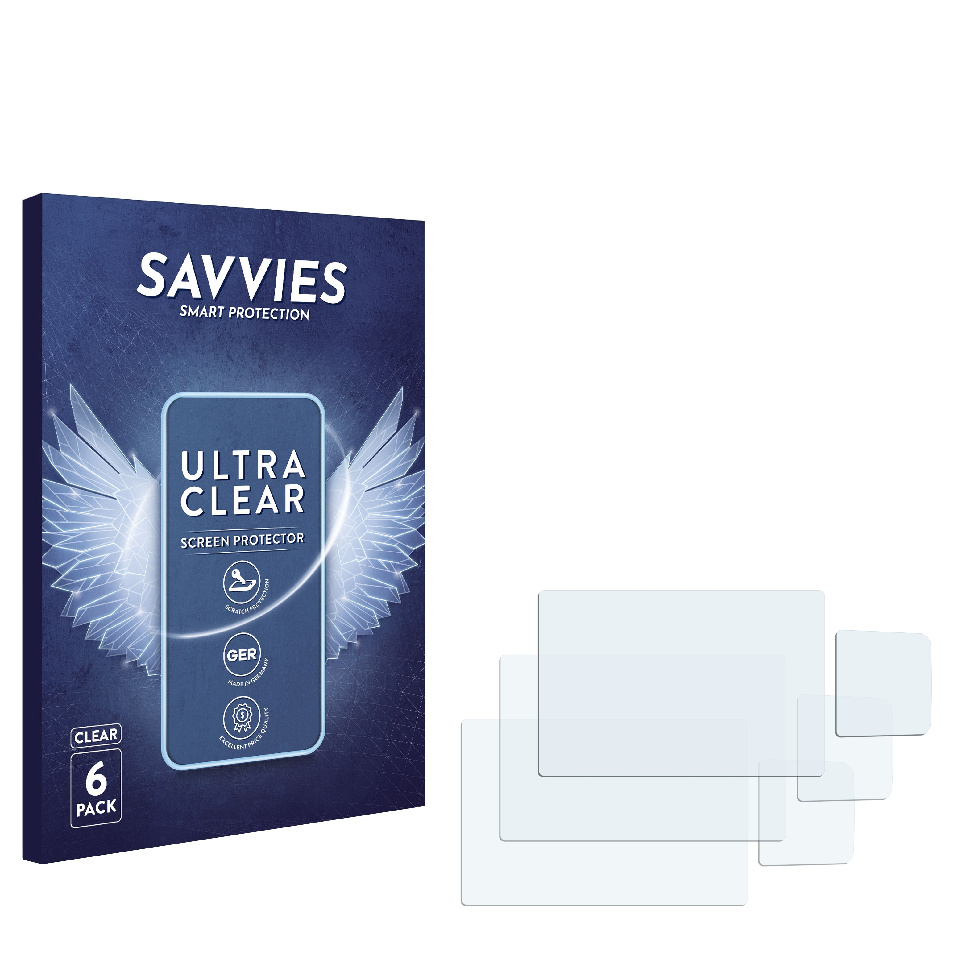 SAVVIES 6x klare Schutzfolie(für Sigma SD15)