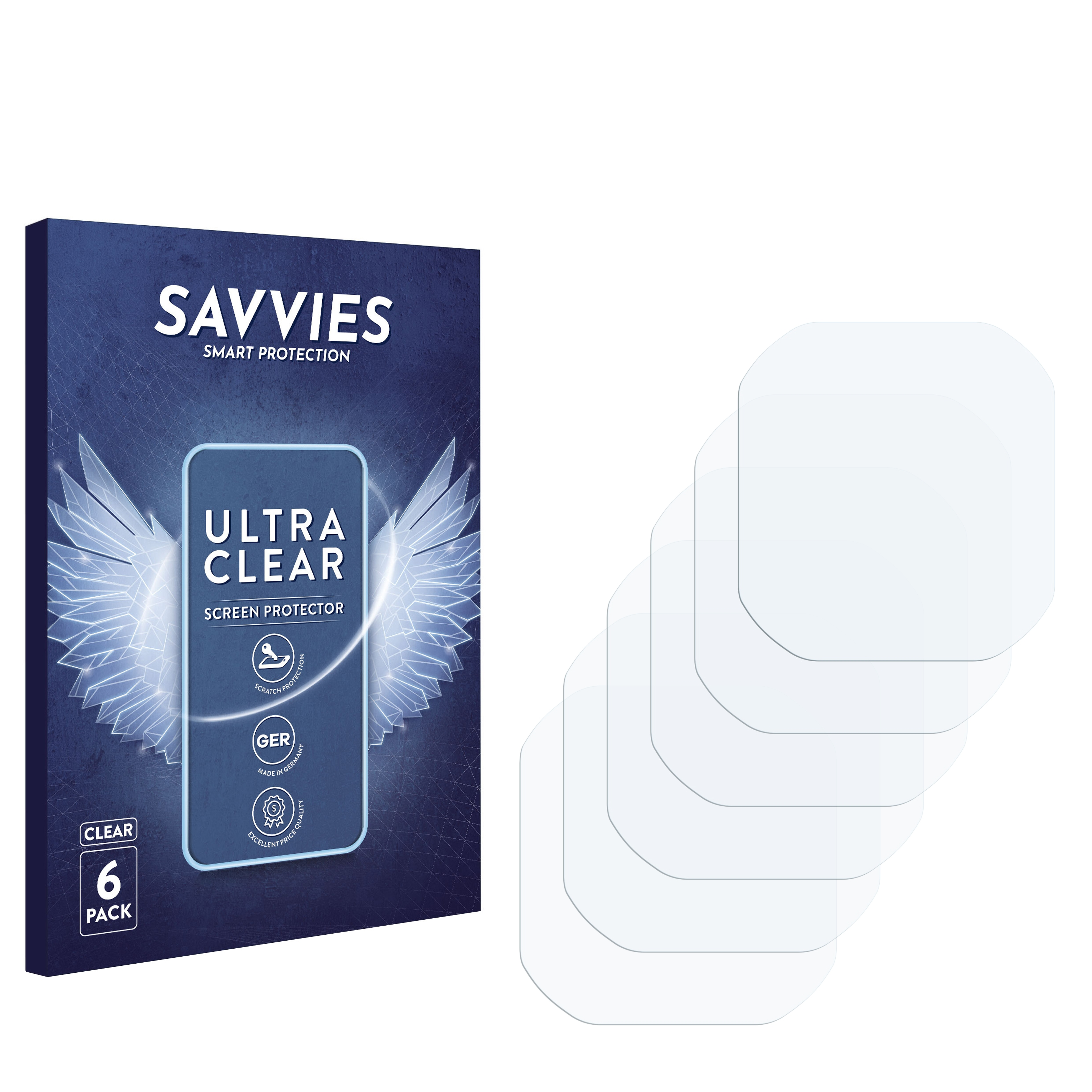 klare 25 Edition)) SAVVIES (Small 6x Garmin Schutzfolie(für Forerunner