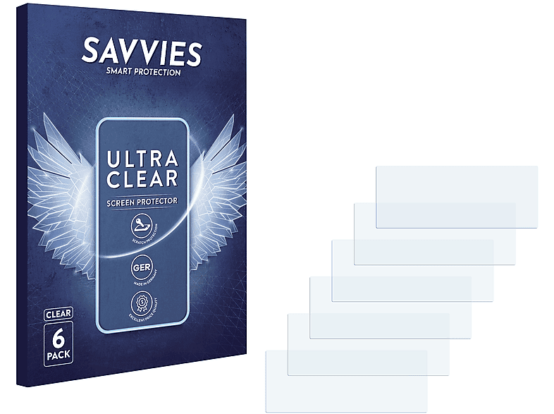 SAVVIES 6x klare Schutzfolie(für Robbe Futaba T18MZ) | Schutzfolien & Schutzgläser