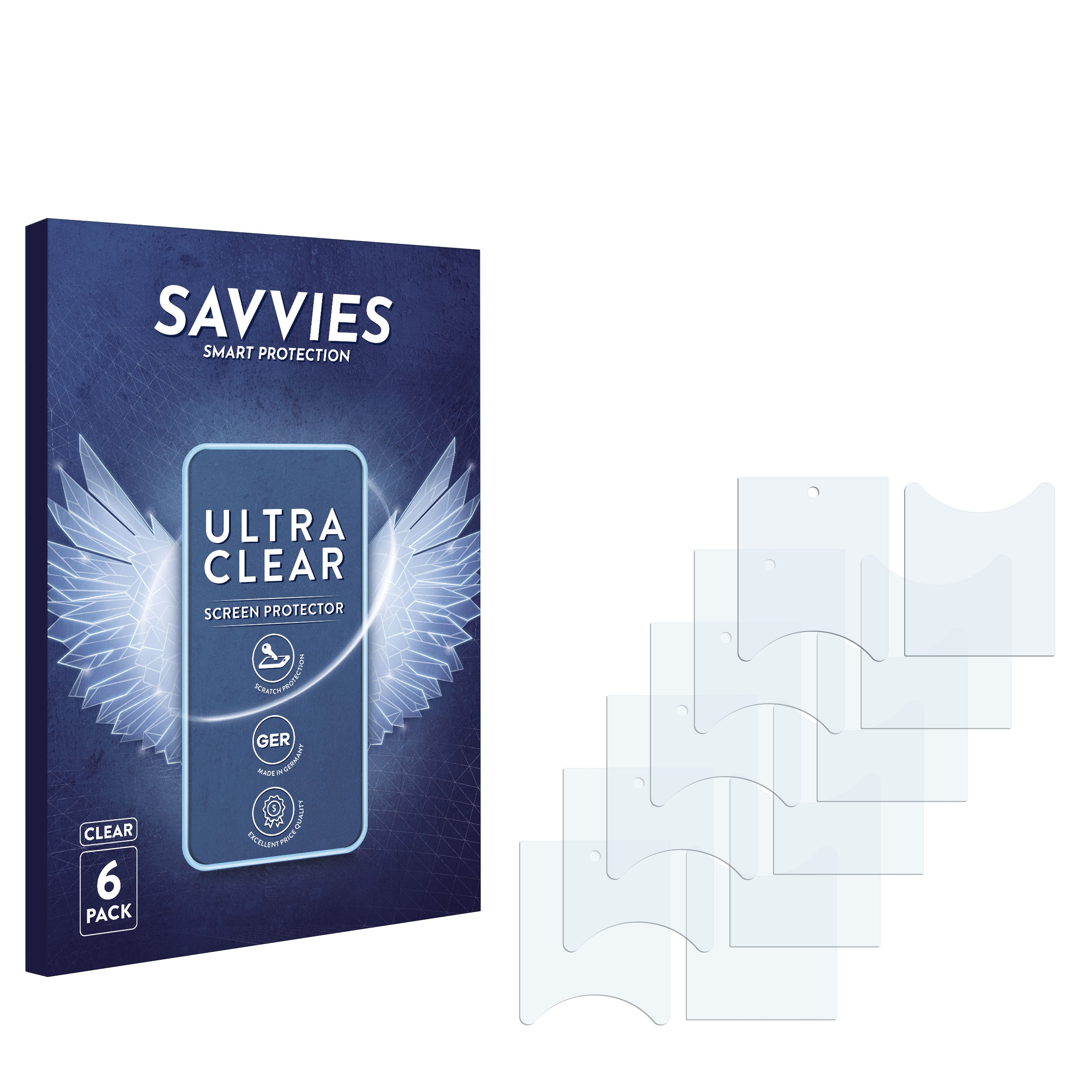 SAVVIES 6x klare Schutzfolie(für Ring Pro) Video Doorbell