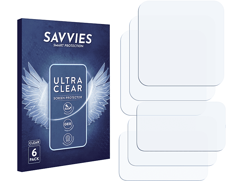 SAVVIES 6x klare Schutzfolie(für Garmin Vivofit 3)