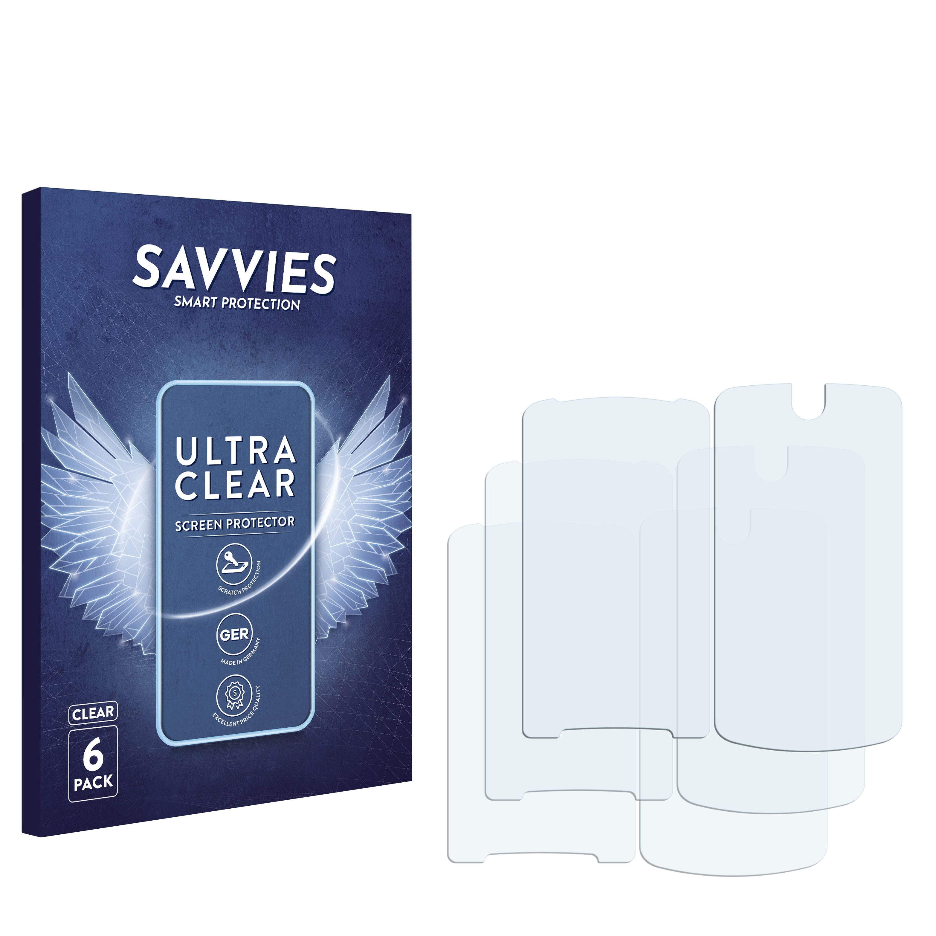 Gleam) SAVVIES 6x klare Schutzfolie(für Motorola