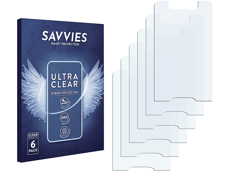 SAVVIES 6x klare Schutzfolie(für Nokia Supernova) 7100