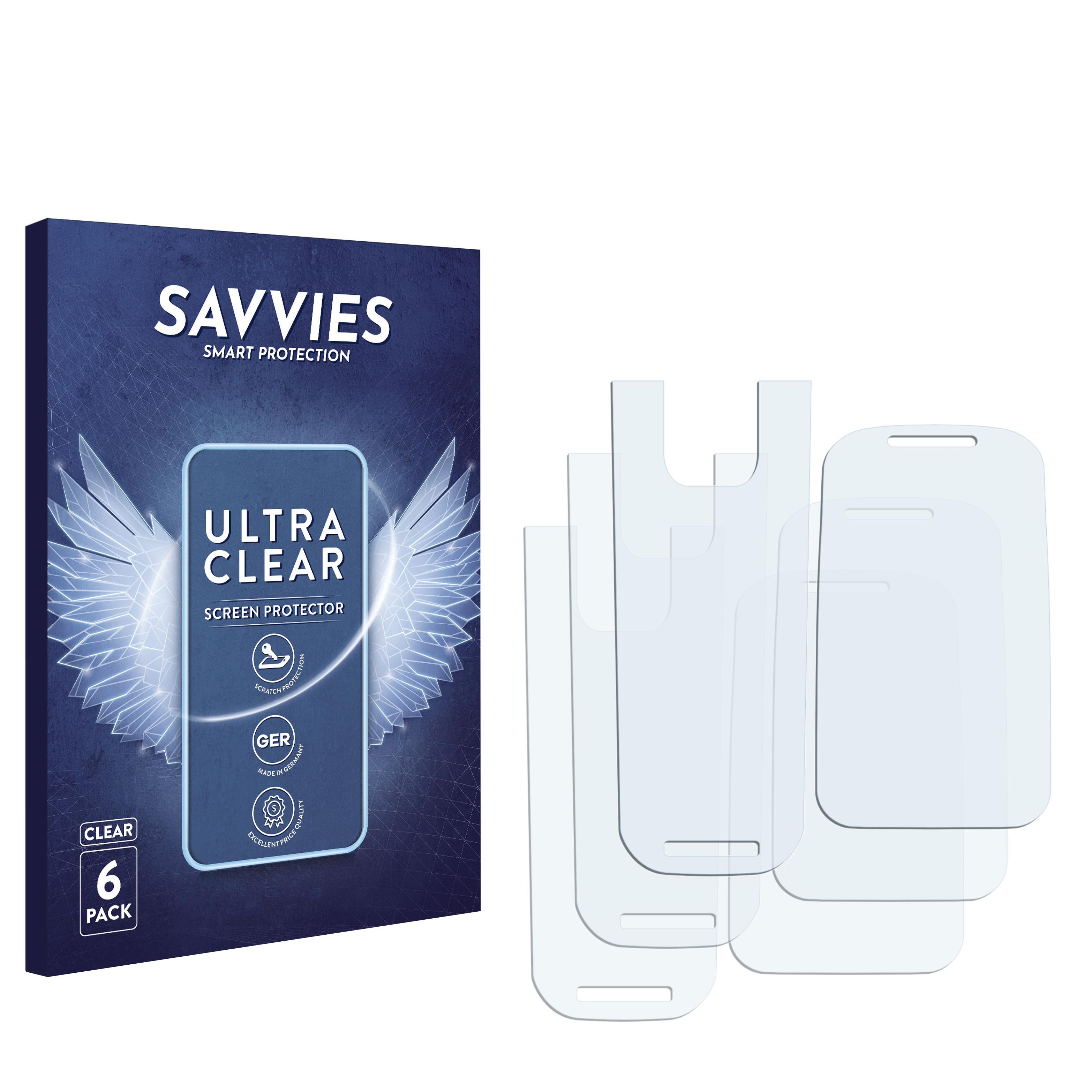 SAVVIES 6x klare Schutzfolie(für 6555 Nokia fold)