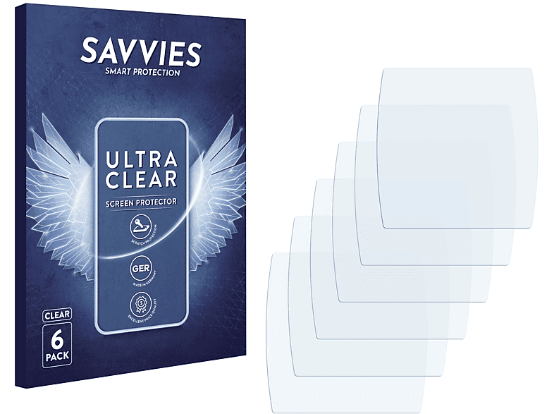 SAVVIES 6x klare Schutzfolie(für Flylinktech New L15 Hi Watch)