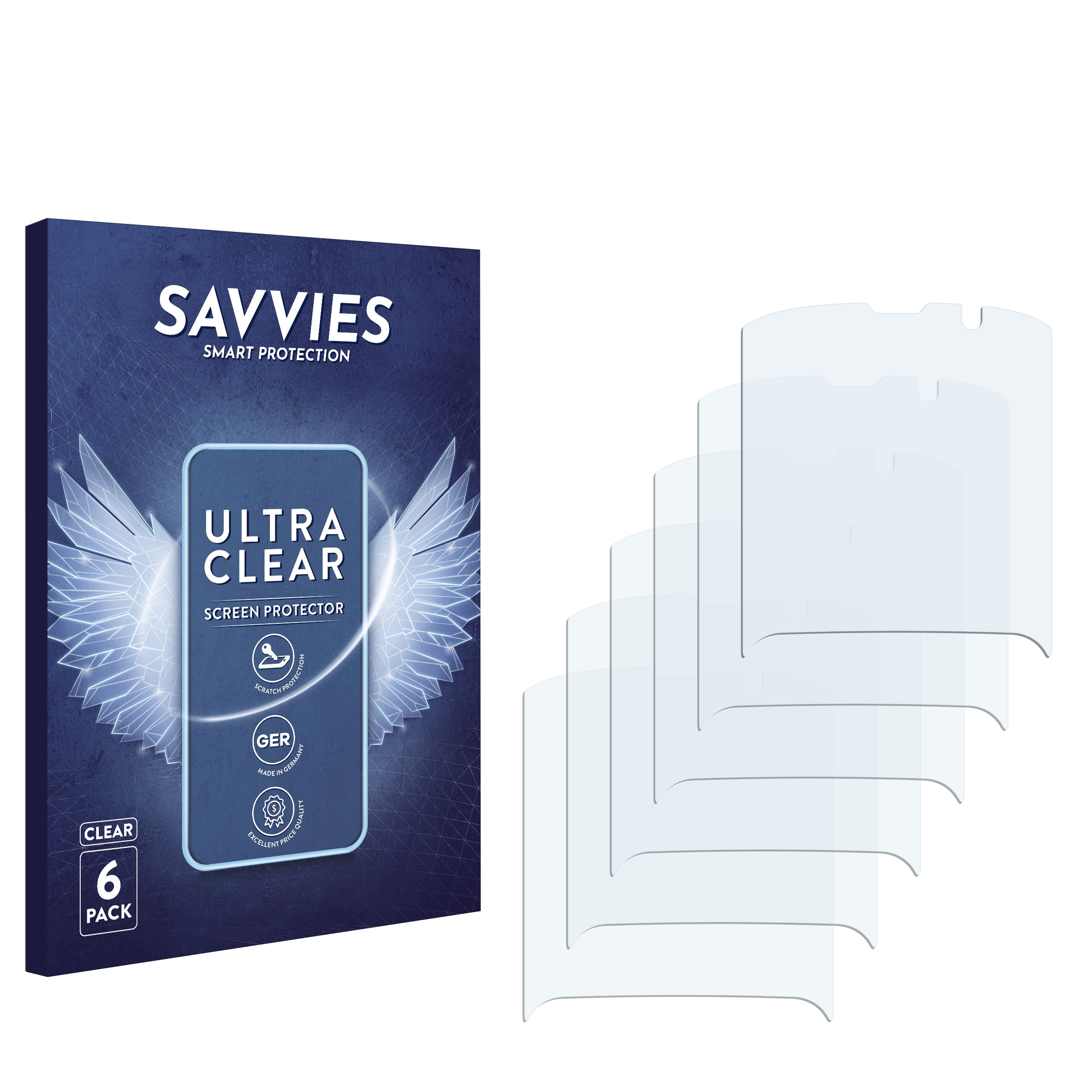 SAVVIES 6x Electronics Schutzfolie(für klare Remarq) LG
