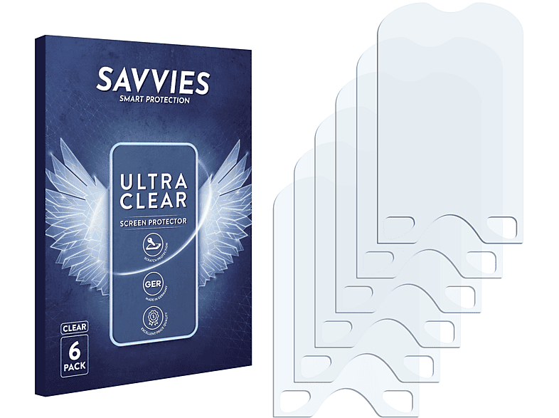 SAVVIES 6x klare Schutzfolie(für Alcatel One Touch OT-606A)
