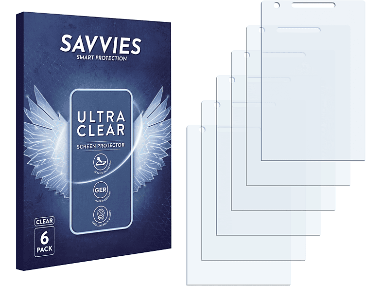 SAVVIES 6x klare Schutzfolie(für Sony Ericsson J105i)