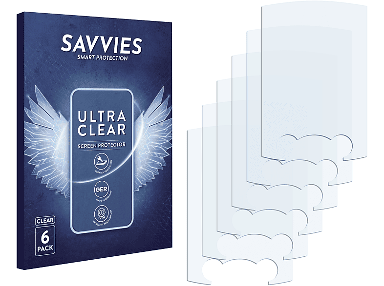 SAVVIES 6x klare Schutzfolie(für Sony NWZ-S544) Walkman