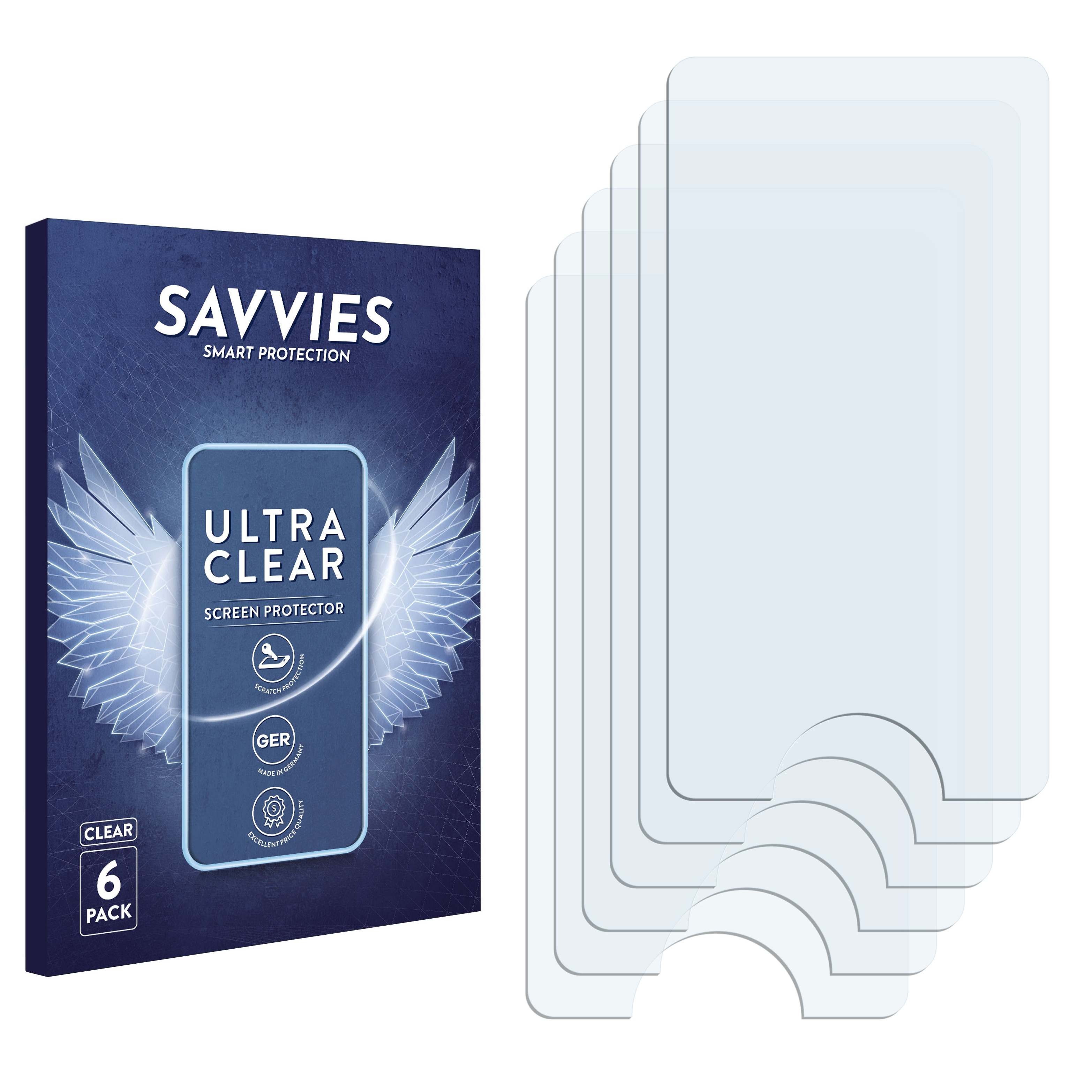 SAVVIES 6x klare Schutzfolie(für Sony Walkman NWZ-X1050)