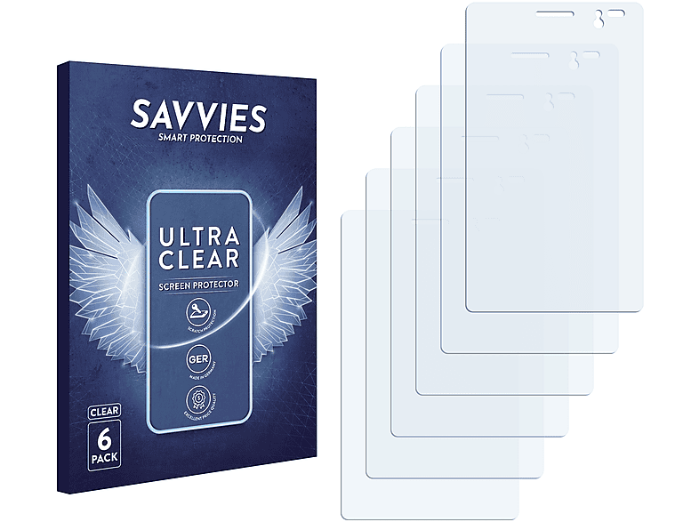 SAVVIES 6x klare Schutzfolie(für Sony Xperia Go ST27i)