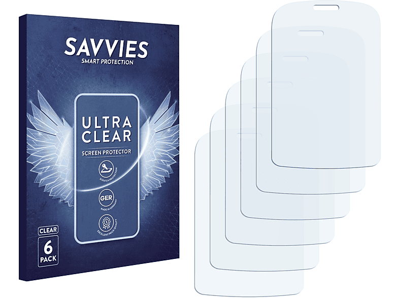 SAVVIES 6x klare Schutzfolie(für T-Mobile Mini) Pulse