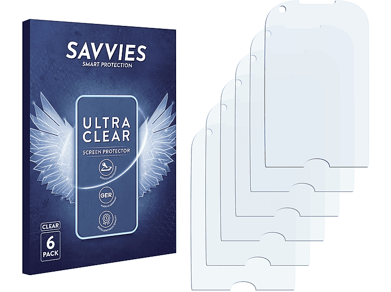 SAVVIES 6x klare Schutzfolie(für Samsung GT-B5310)