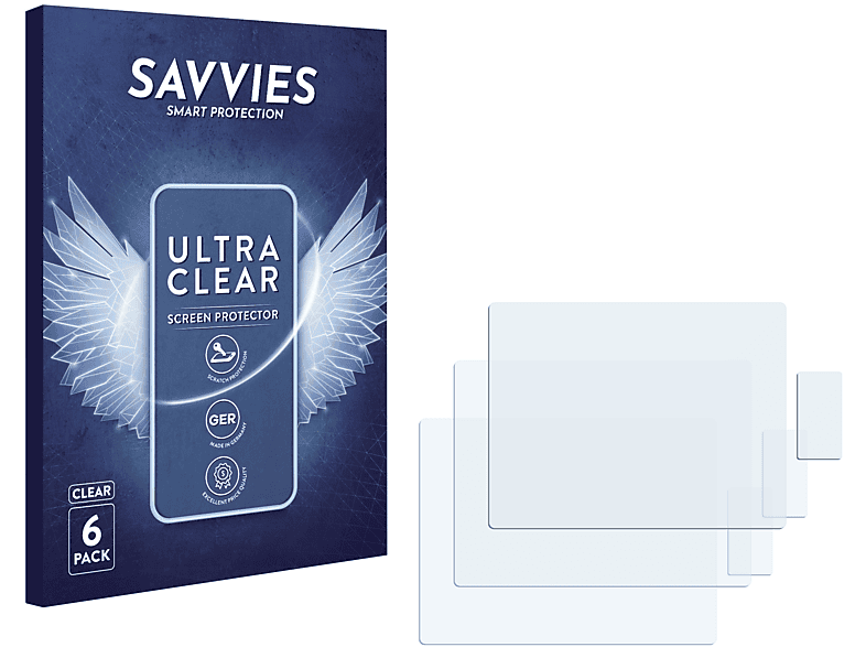 SAVVIES 6x klare Schutzfolie(für Pentax K-1)