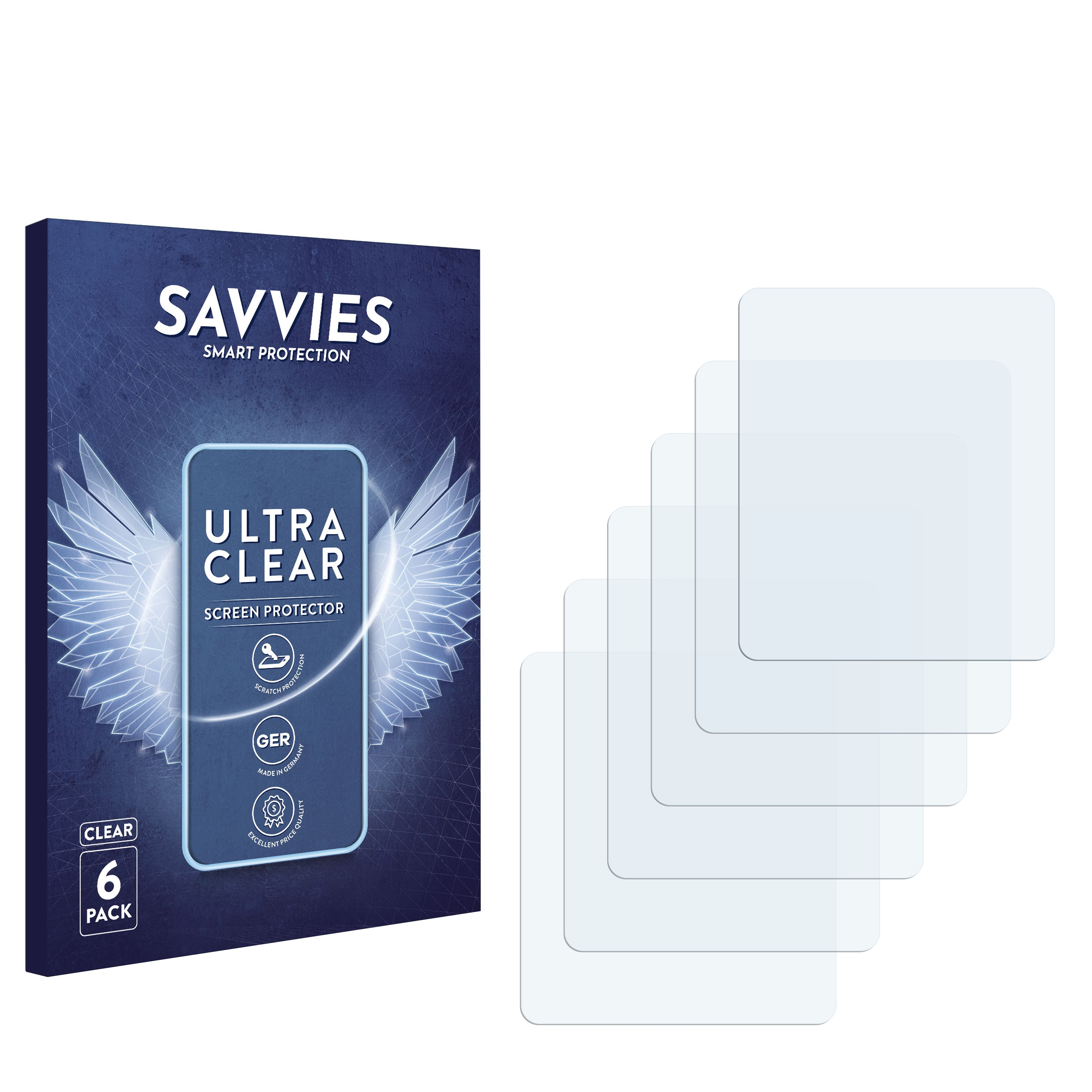 SAVVIES 6x klare Schutzfolie(für Samsung SM-V700)