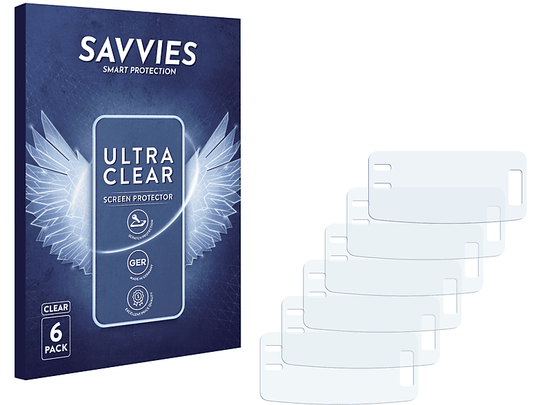 SAVVIES 6x klare Schutzfolie(für DX9) Spektrum