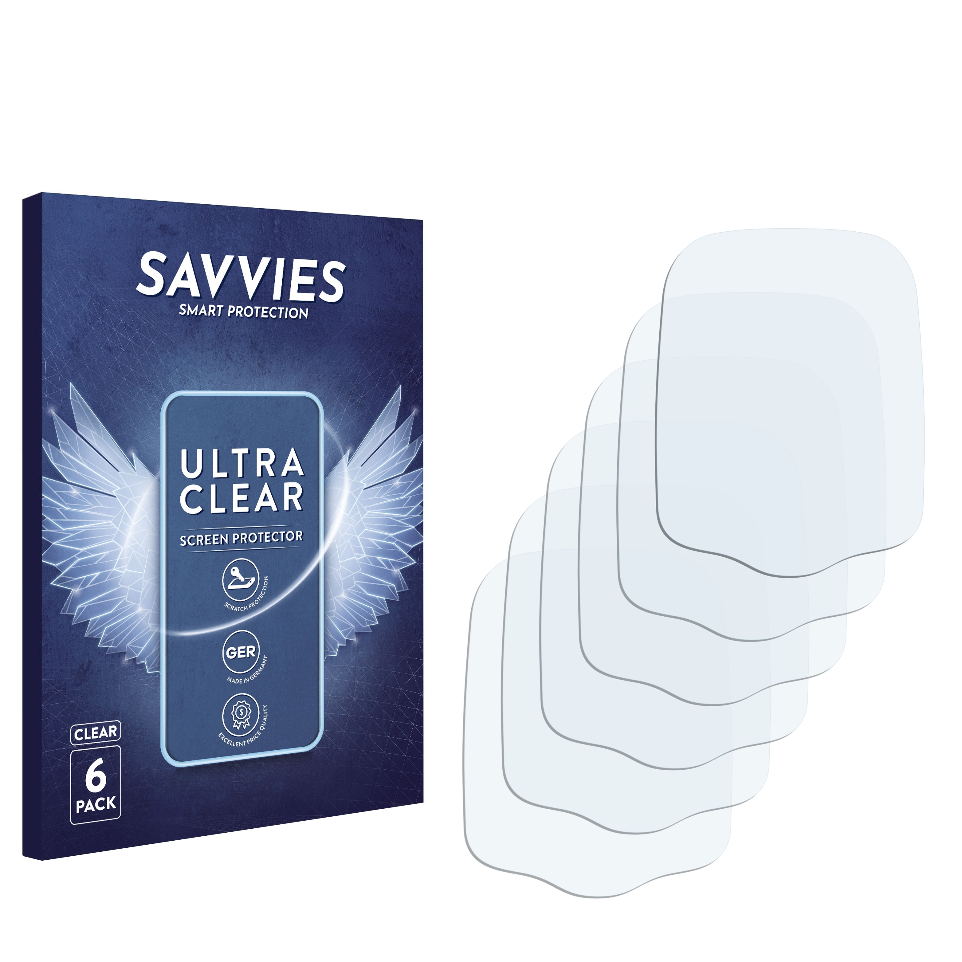 SAVVIES 6x Schutzfolie(für Holux Lite) GPSport 245 klare