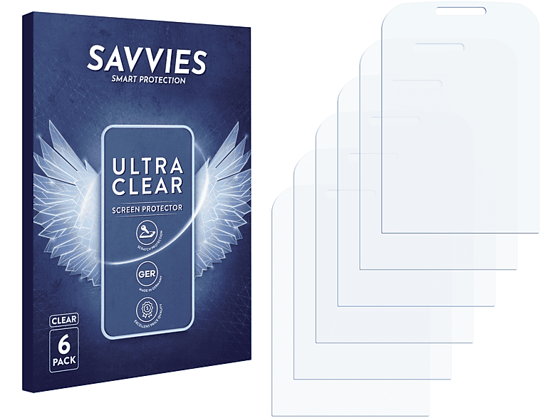 SAVVIES 6x klare Schutzfolie(für 550) Xcover Samsung