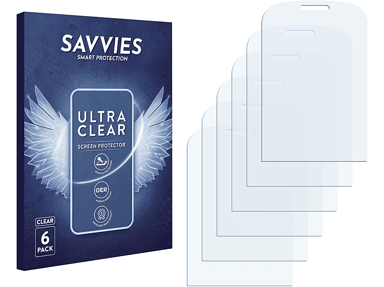 SAVVIES 6x klare Schutzfolie(für Huawei Ideos)