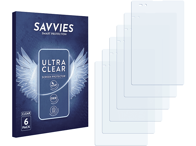 SAVVIES 6x klare Schutzfolie(für LG Electronics P895 Optimus Vu)