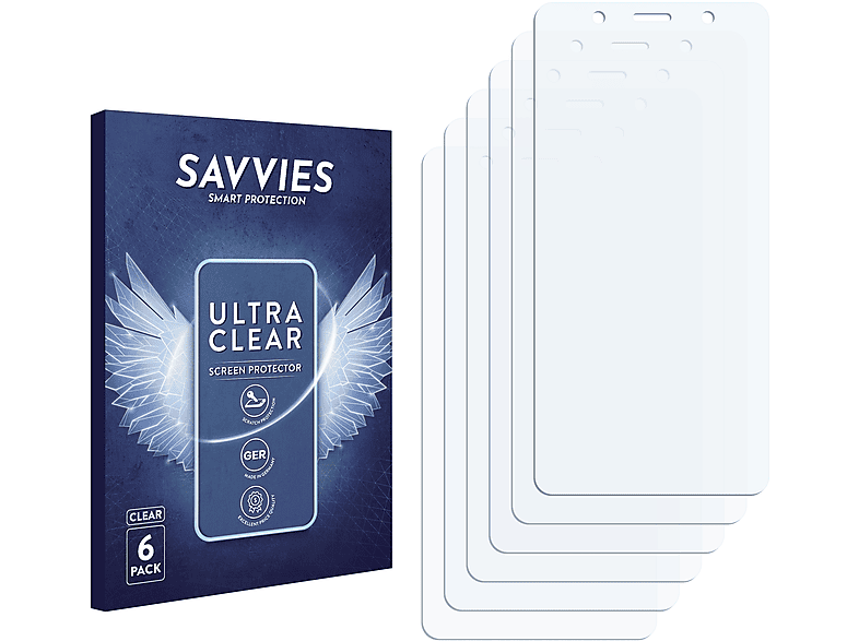 SAVVIES 6x C1) Schutzfolie(für Hisense klare