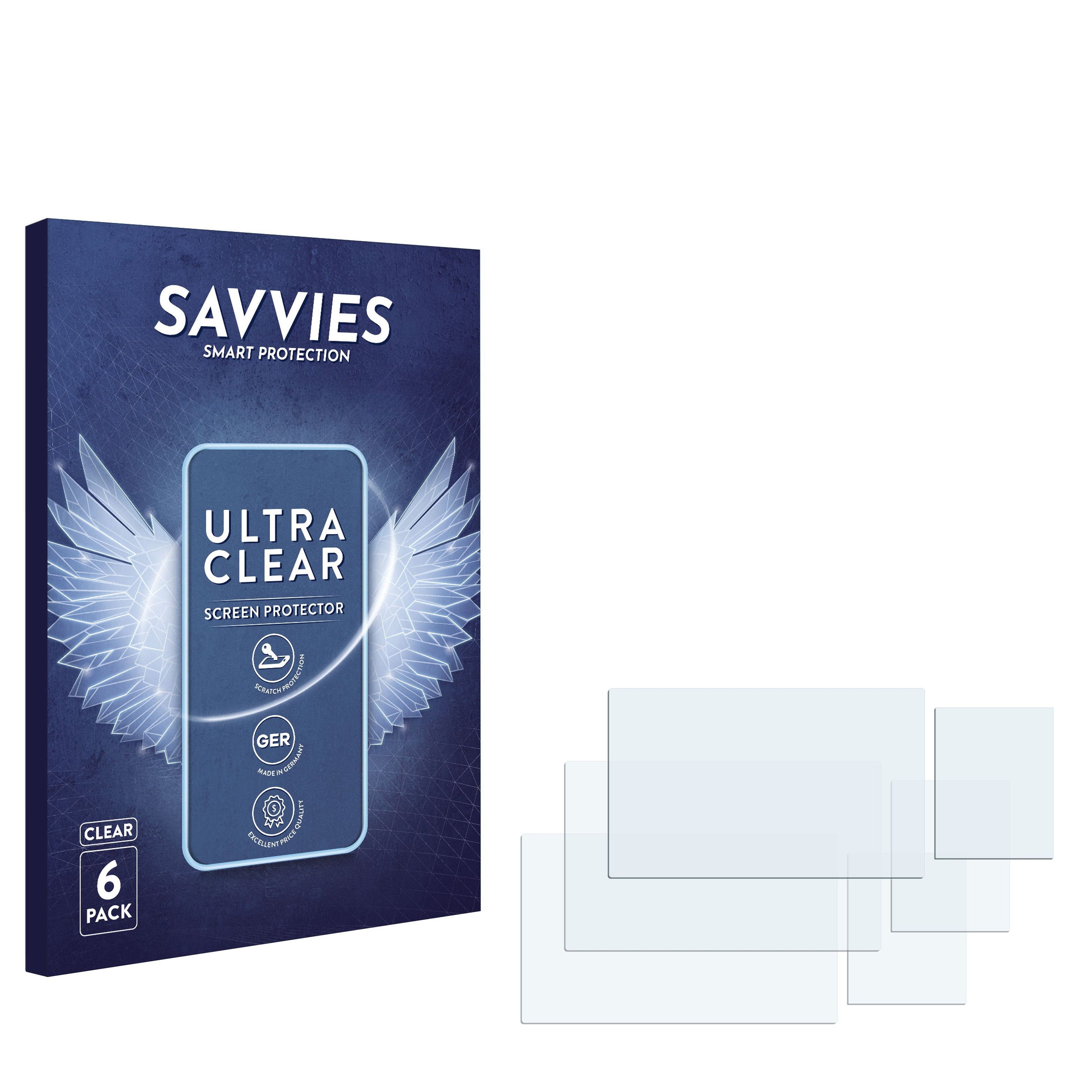 SAVVIES 6x klare Schutzfolie(für Samsung ST100)
