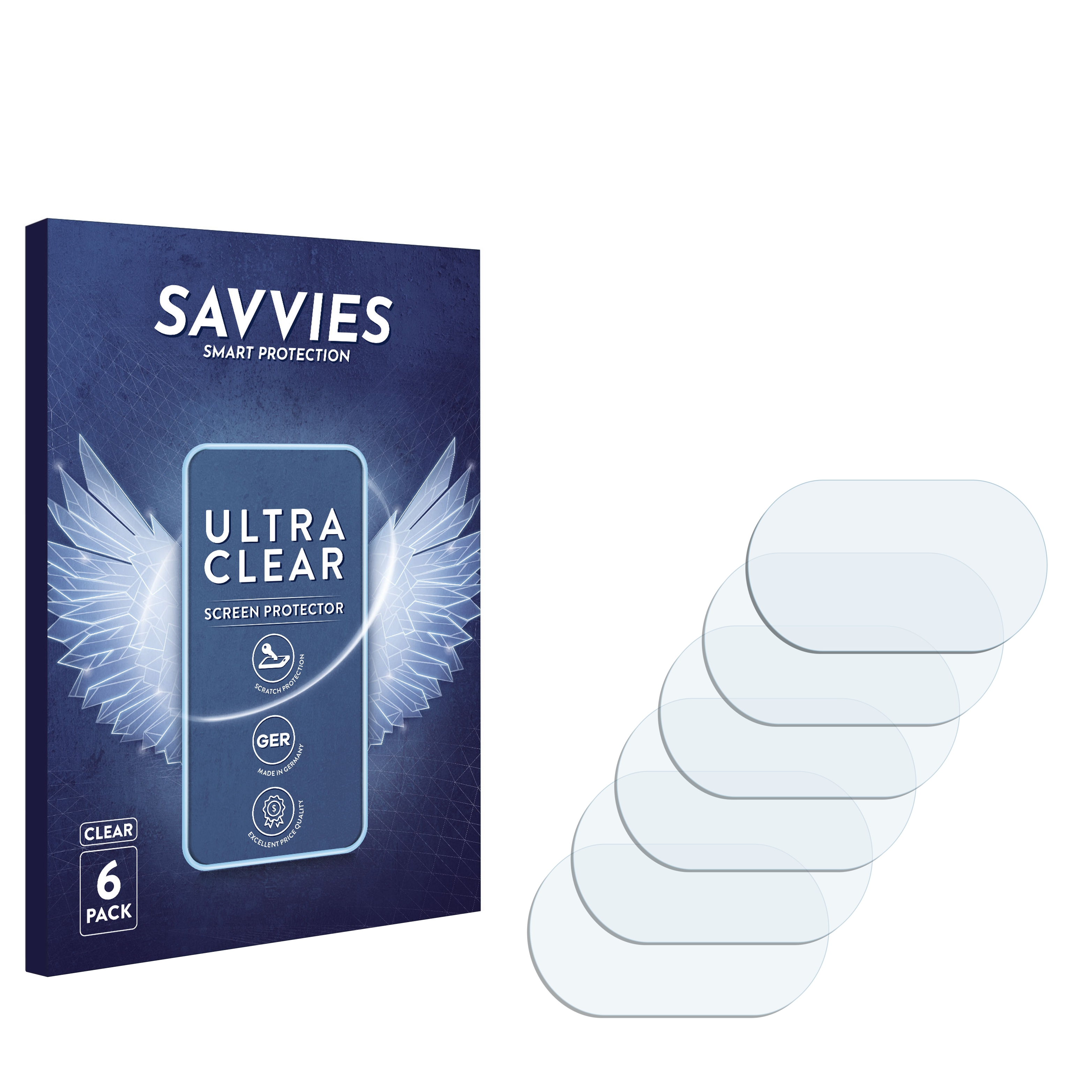 SAVVIES 6x klare Schutzfolie(für iRiver T60SE)
