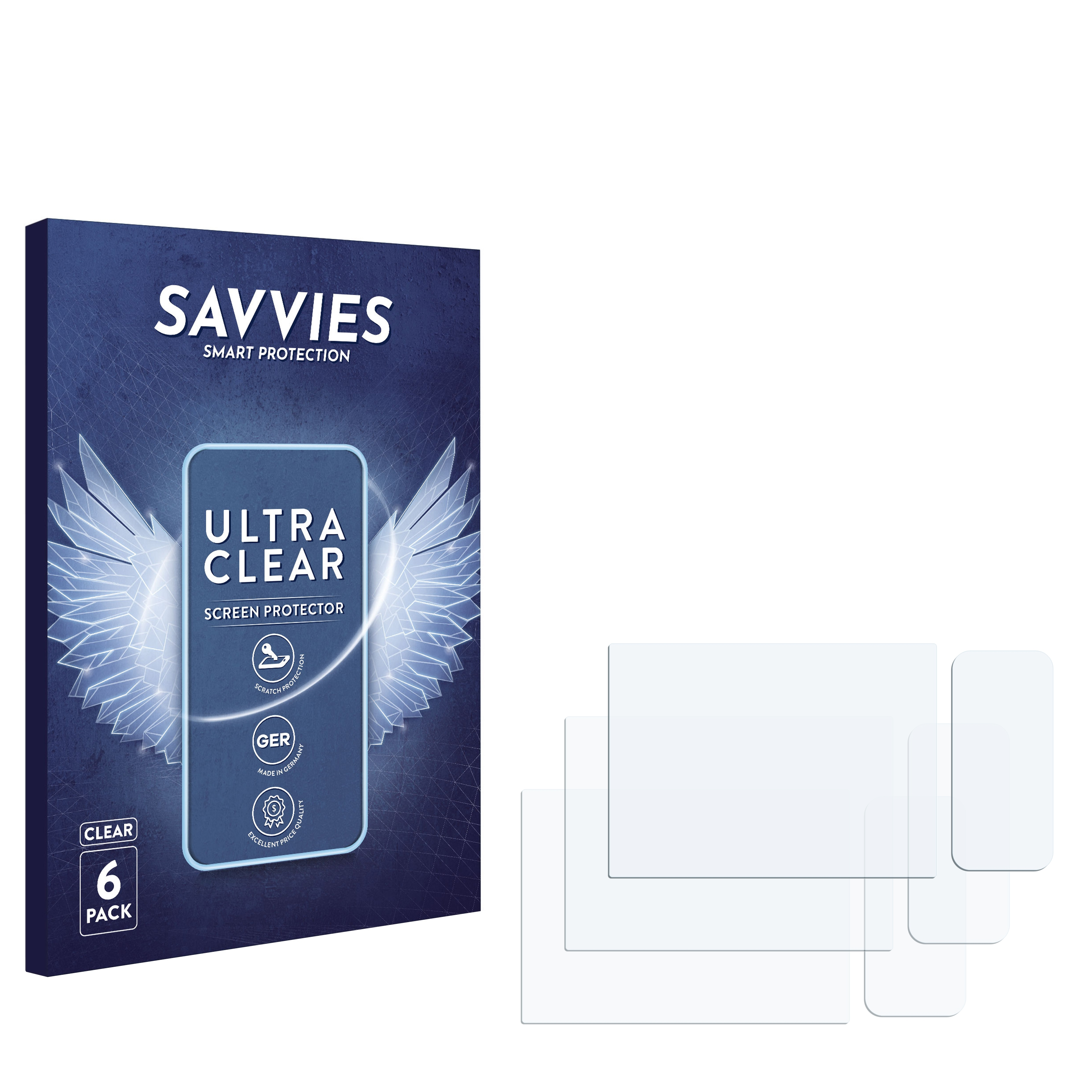 SAVVIES 6x klare Schutzfolie(für Alpha 68) Sony