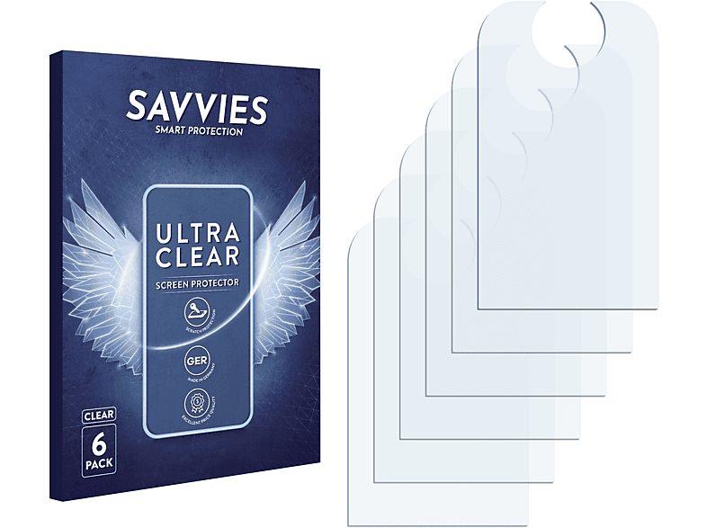 SAVVIES 6x klare Schutzfolie(für Siemens Gigaset S670)