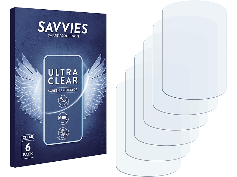 SAVVIES klare TwoNav Ultra) 6x Schutzfolie(für