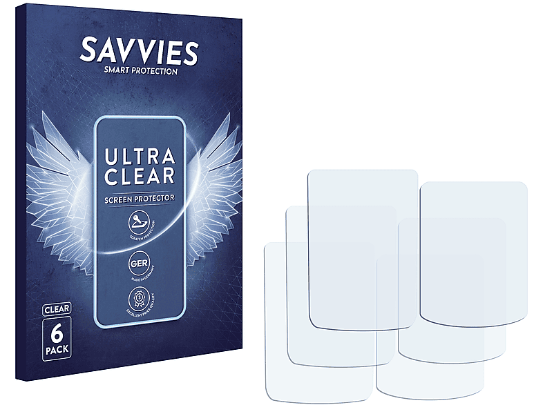 SAVVIES 6x klare Schutzfolie(für Samsung SGH-B320)
