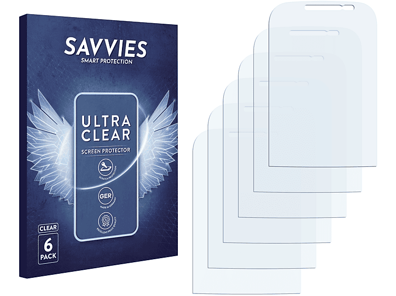 SAVVIES klare Samsung Schutzfolie(für GT-B5330) 6x
