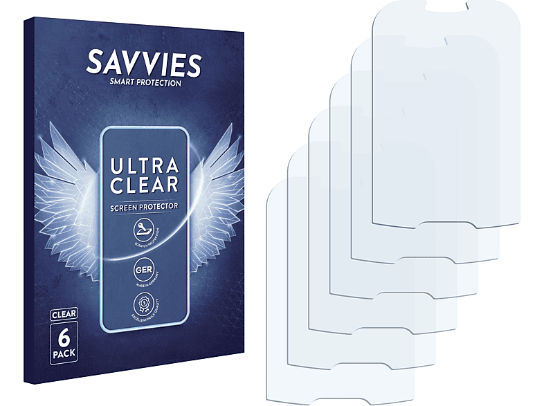 SAVVIES 6x klare Schutzfolie(für LG Electronics A160) | Displayschutzfolien & Gläser