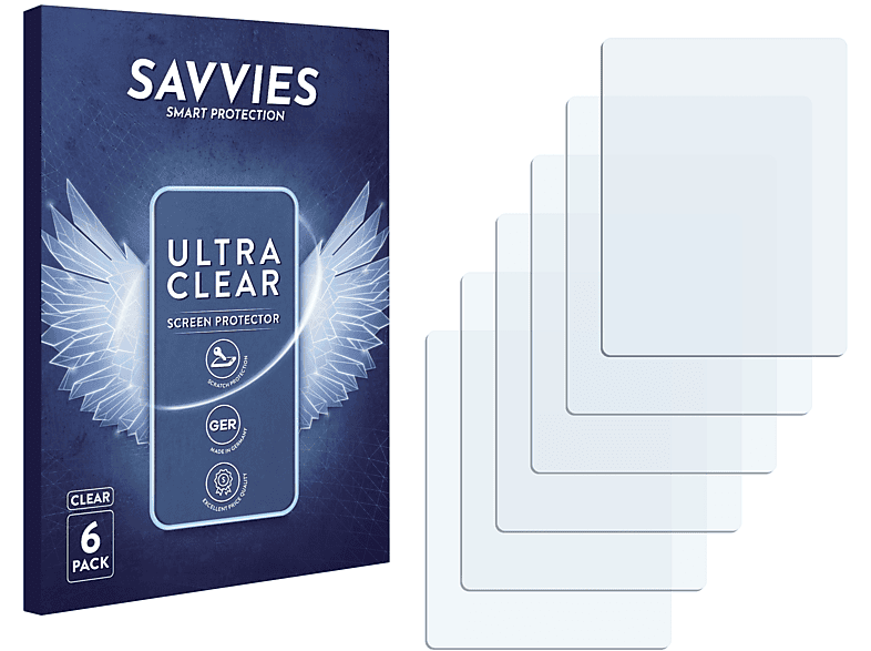 SAVVIES 6x klare Schutzfolie(für Samsung YP-Q1)