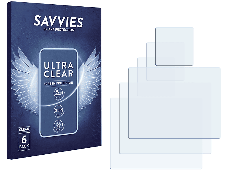 SAVVIES 6x klare Schutzfolie(für GoPro Hero 4 Silver)